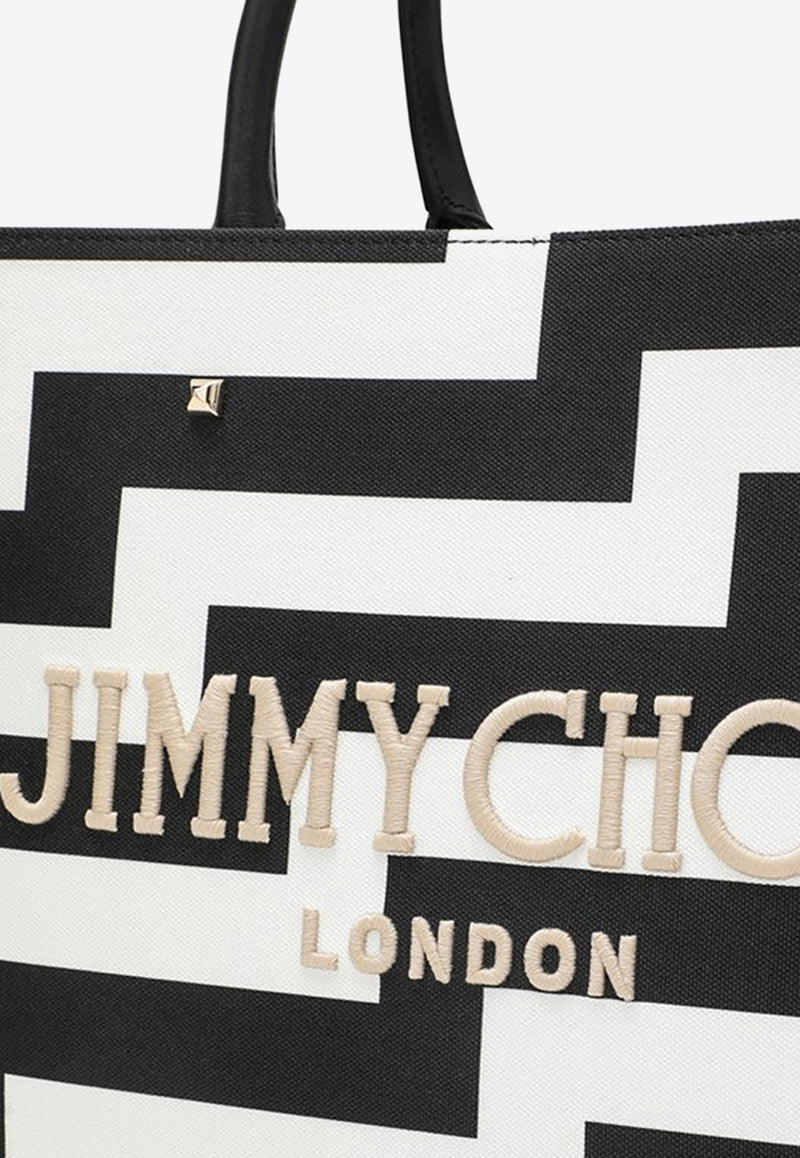 Jimmy Choo Medium Avenue Tote Bag Monochrome AVENUEMTOTECZP/O_JIMCH-BH