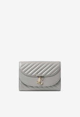 Jimmy Choo Curve Quilted Leather Clutch Dove AVN CURVE CLUTCH HBU DOVE/SHINY GOLD
