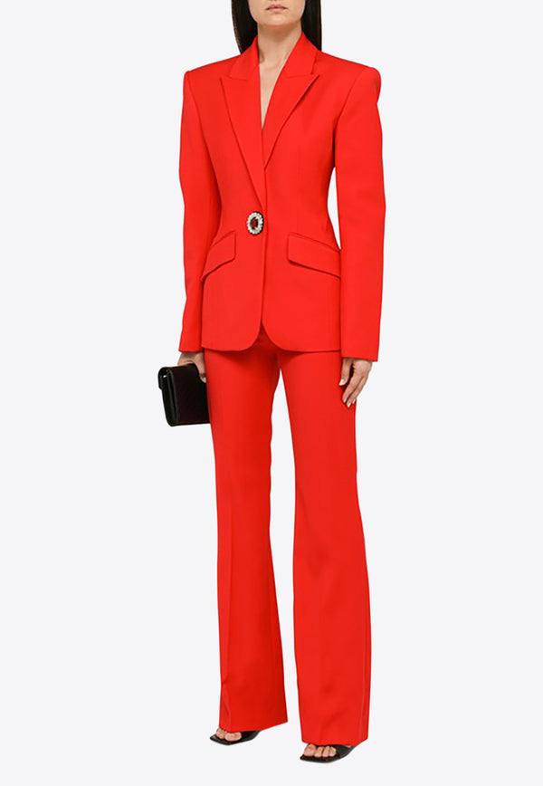 David Koma High-Waisted Wool Flared Pants Red AW22DK49TRWO/L