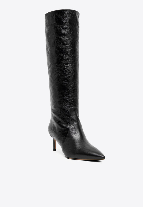Bettina Vermillon Josefine 55 Knee-High Leather Boots AW23011NCBLACK