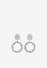 Self-Portrait Crystal Embellished Drop Earrings Silver AW24-611-SLSILVER