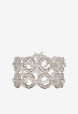 Self-Portrait Double Crystal Link Bracelet Silver AW25-618B-SL_SILVER