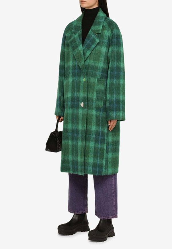 Andersson Bell Checked Wool-Blend Knee-Length Coat AWA543WWO/N_ABELL-GB