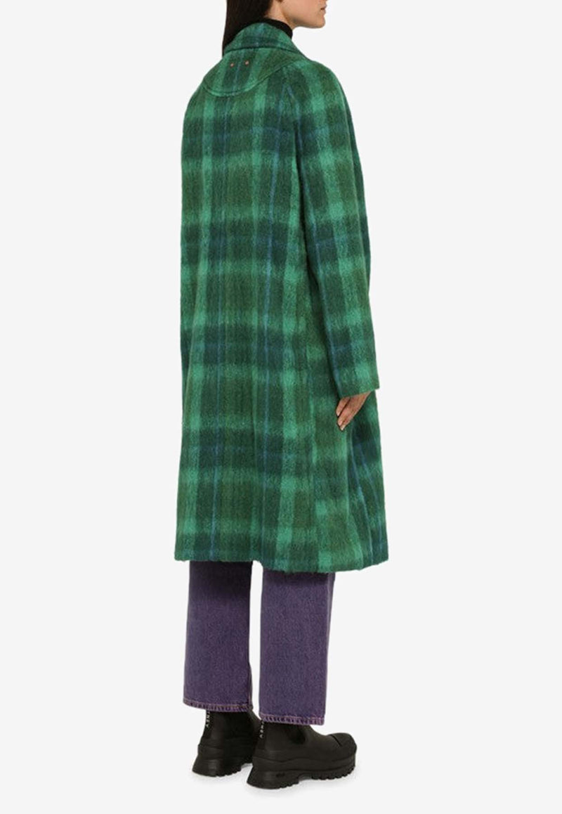 Andersson Bell Checked Wool-Blend Knee-Length Coat AWA543WWO/N_ABELL-GB