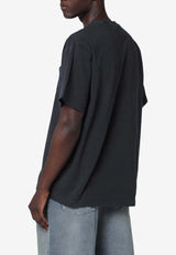 Awake NY Embroidered Logo T-shirt Black AWK-FW25-TP007CO/R_AWAKE-BLK