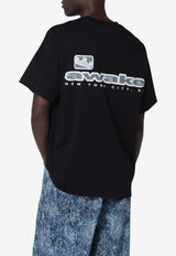 Awake NY Logo Print Crewneck T-shirt Black AWK-FW25-TS004CO/R_AWAKE-BLK