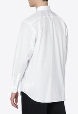 Comme Des Garçons Play Logo Patch Long-Sleeved Shirt White AXB002051CO/R_COMME-WHT