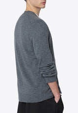 Comme Des Garçons Play Logo Patch Wool Cardigan Gray AXN008051WO/R_COMME-GR