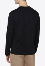 Comme Des Garçons Play Logo Patch Long-Sleeved T-shirt Black AXT118051CO/R_COMME-BLK