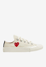 Comme Des Garçons Play Kids Boys X Converse Chuck 70 Low-Top Sneakers White AZ-K501-001_WHITE