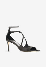 Jimmy Choo Azia 75 Nappa Leather Sandals Black AZIA 75 NAP BLACK