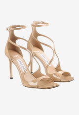 Jimmy Choo Azia 95 Patent Leather Sandals Beige AZIA 95 PAT CHAI