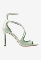 Jimmy Choo Azia 95 Patent Leather Sandals Green AZIA 95 PAT VERDE