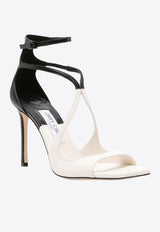 Jimmy Choo Azia 95 Leather Sandals AZIA 95 PHN LATTE/BLACK