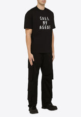 44 Label Group Forever Print Crewneck T-shirt Black B0030376-----FA141/O_44LAB-P413