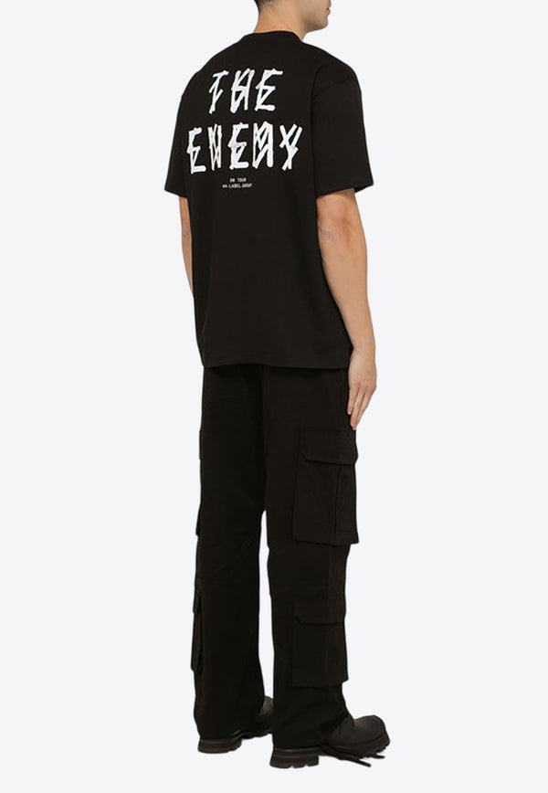 44 Label Group The Enemy Print T-shirt Black B0030376--FA141/O_44LAB-P394