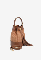 Gianvito Rossi Sienna Bucket Bags with Tassels Brown B00395 RIBBK VGMCUCU BROWN