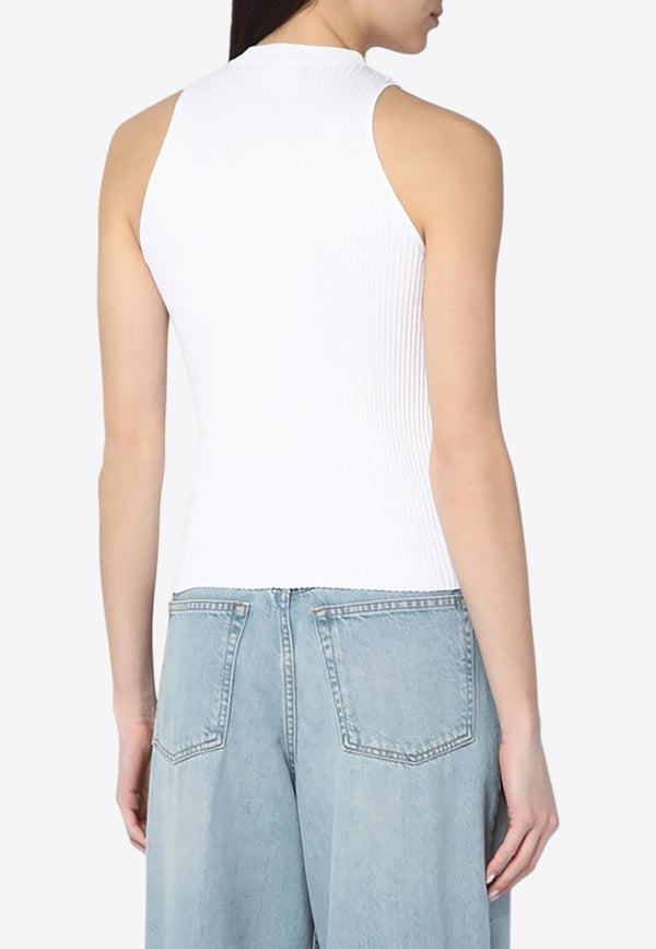 Roberto Collina Ribbed Tank Top White B08214B08/Q_ROBER-01