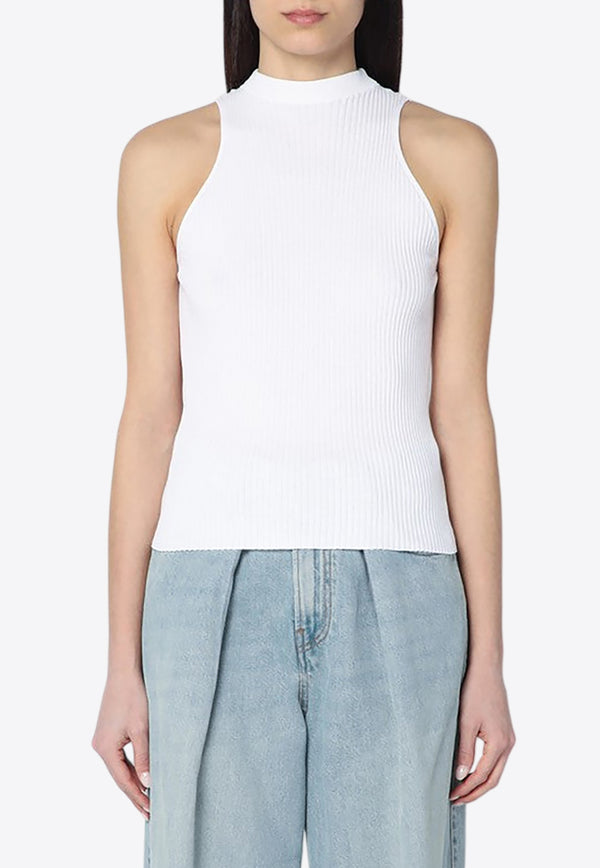 Roberto Collina Ribbed Tank Top White B08214B08/Q_ROBER-01