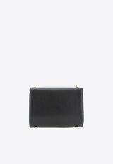 Valentino VLogo Grained Leather Shoulder Bag Black B0J96_CPD_0NO