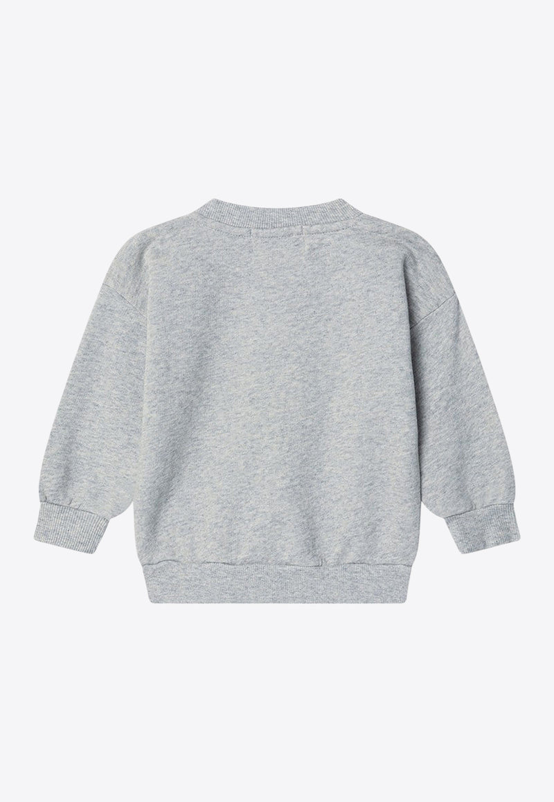 Bobo Choses Babies Happy Dog Sweatshirt Gray B125AB029CO/Q_BOBO-GR