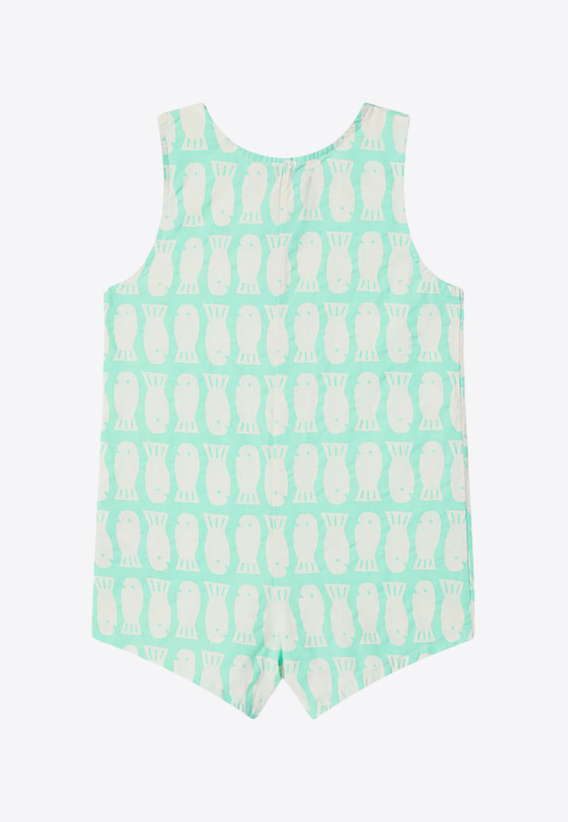 Bobo Choses Babies Lucky Fish Sleeveless Romper Green B125AB075CO/Q_BOBO-MU