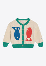 Bobo Choses Babies Lucky Fish Knitted Cardigan Ivory B125AB089CO/Q_BOBO-MU