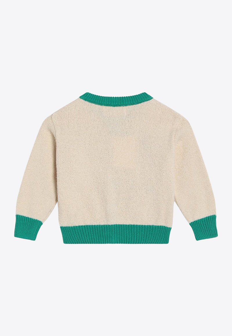 Bobo Choses Babies Lucky Fish Knitted Cardigan Ivory B125AB089CO/Q_BOBO-MU