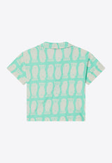 Bobo Choses Boys Lucky Fish Printed Shirt Green B125AC025CO/Q_BOBO-MU