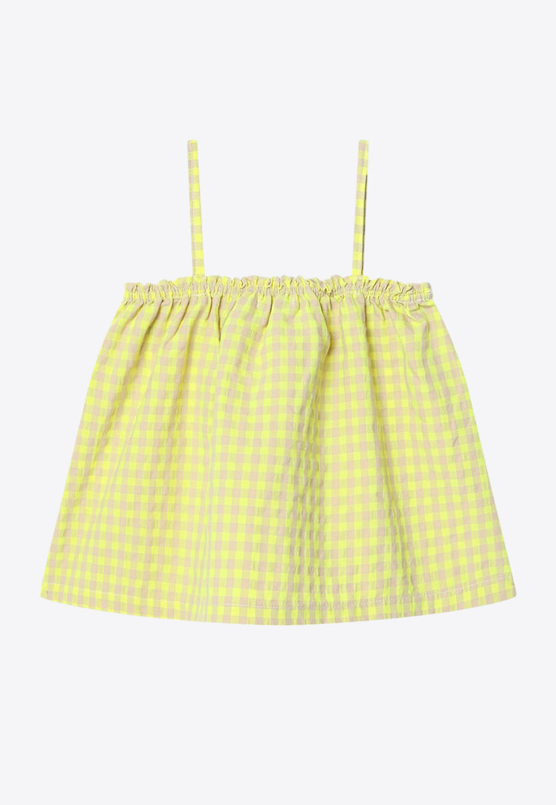 Bobo Choses Girls Sleeveless Vichy Top Yellow B125AC028CO/Q_BOBO-YE