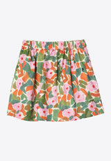 Bobo Choses Girls Floral Print Skirt Multicolor B125AC071CO/Q_BOBO-MU
