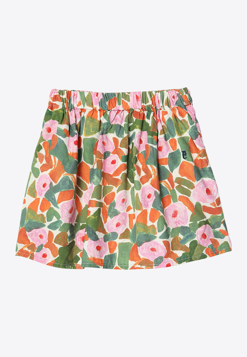 Bobo Choses Girls Floral Print Skirt Multicolor B125AC071CO/Q_BOBO-MU