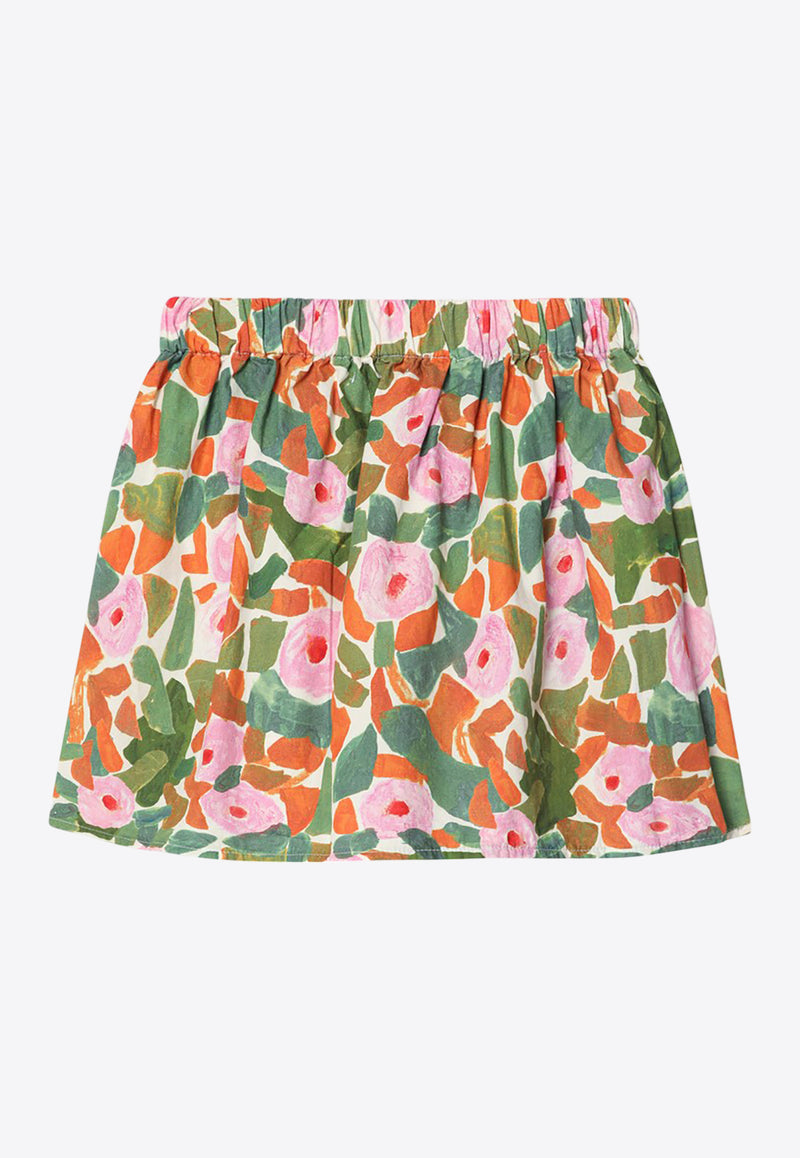 Bobo Choses Girls Floral Print Skirt Multicolor B125AC071CO/Q_BOBO-MU