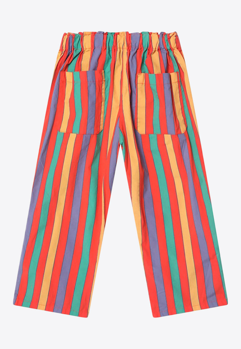 Bobo Choses Boys Striped Logo-Embroidered Pants Multicolor B125AC085CO/Q_BOBO-MU
