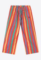 Bobo Choses Boys Striped Logo-Embroidered Pants Multicolor B125AC085CO/Q_BOBO-MU