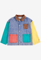 Bobo Choses Girls Colorblocked Denim Jacket Multicolor B125AC106DE/Q_BOBO-MU