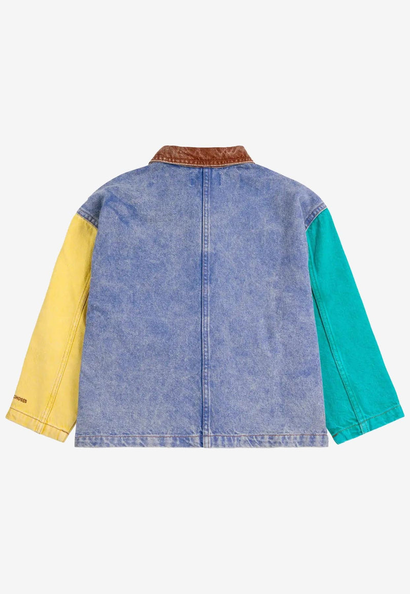 Bobo Choses Girls Colorblocked Denim Jacket Multicolor B125AC106DE/Q_BOBO-MU