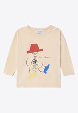 Bobo Choses Babies Magic Flute Player T-shirt Ivory B224AB011CO/P_BOBO-101