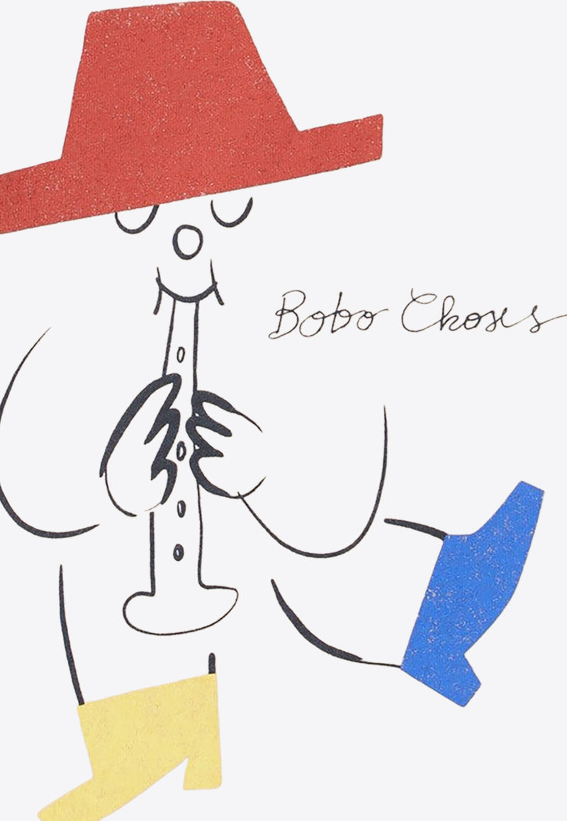 Bobo Choses Babies Magic Flute Player T-shirt Ivory B224AB011CO/P_BOBO-101