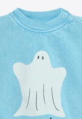 Bobo Choses Babies Ghost Print Sweatshirt Light Blue B224AB046CO/P_BOBO-451