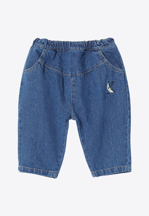 Bobo Choses  Babies Beneath The Moon Baggy Jeans  Denim B224AB070CO/P_BOBO-411