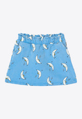 Bobo Choses Girls Beneath The Moon Skirt Light Blue B224AC067CO/P_BOBO-451