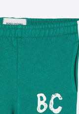 Bobo Choses Boys Logo Print Track Pants Green B224AC082CO/P_BOBO-311