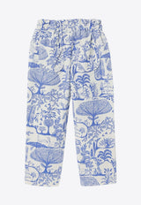 Bobo Choses Girls Wonderland Print Pants Light Blue B224AC098CO/P_BOBO-101