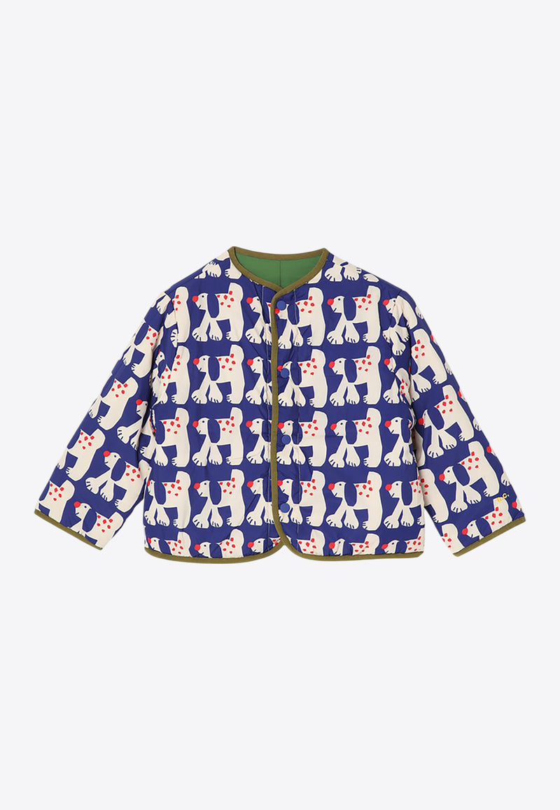 Bobo Choses Girls Fairy Dog Reversible Jacket Green B224AC129NY/P_BOBO-380