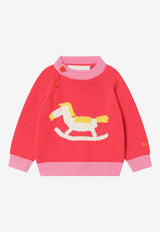 Bobo Choses Babies Rocking Horse Knitted Sweater Red B225AB021CO/R_BOBO-RE