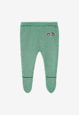 Bobo Choses Babies Race Car Footed Leggings Green B225AB022CO/R_BOBO-LG