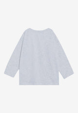 Bobo Choses Babies Stripe Duck Print Sweater Gray B225AB038CO_BOBO-LH