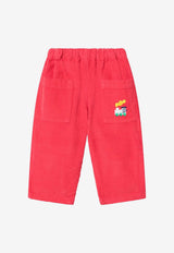 Bobo Choses Babies Choo Choo Pants Red B225AB084CO/R_BOBO-RE