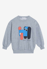 Bobo Choses Boys Doggy Mate Print Sweatshirt Gray B225AC031CO_BOBO-HG